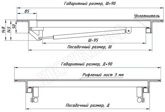 Уличный люк Дворник Уголок, алюминиевый рифленый лист Уличный люк Дворник Уголок, алюминиевый рифленый лист