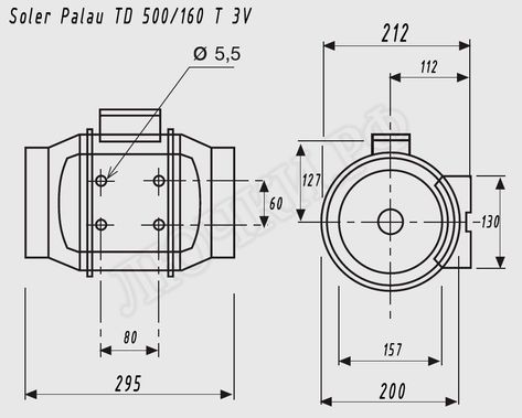 Вентилятор TD500/160 T 3V Вентилятор TD500/160 T 3V